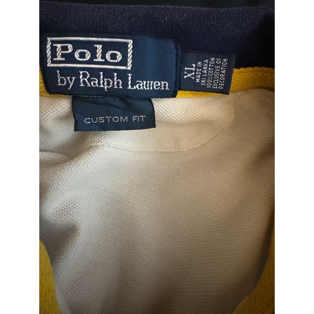 Vintage Polo by Ralph Lauren White Blue Pony Short Sleeve Polo Shirt. Size XL - Picture 2 of 7